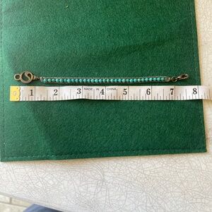 Turquoise Bead Chain Bracelet with Lobster Clasp